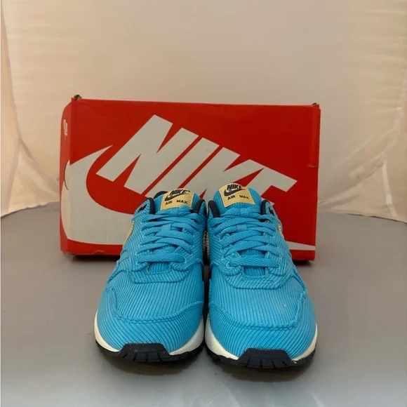 Nike air max 1 PRM corduroy Baltic blue FB8915 400 mens shoe size 6.5 Athletic Shoes